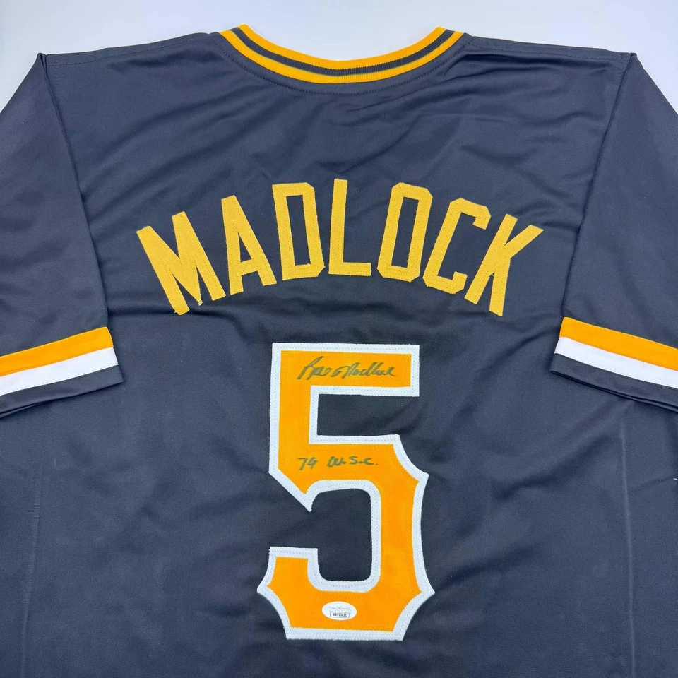 Autographed/Signed Bill Madlock Pittsburgh Black Baseball Jersey JSA COA - Image 2 of 4