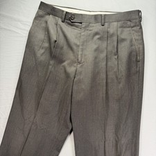 Vintage Ralph Ralph Lauren Dress Pants Mens 34x30 Gray Trousers Pleated