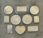 [Lot of 9] 1 Gram Mixed Bars & Rounds (+ 1 Bonus Silver) - 99.9% Silver