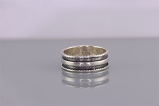 Sterling Silver 7mm Oxidized Double Band Ring 925 Sz: 7