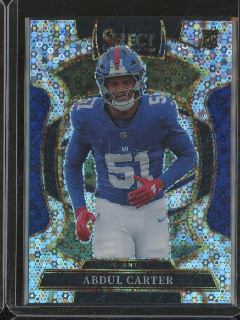 2025 Panini Select ABDUL CARTER #95 RC Rookie Disco Prizm Concourse Giants JA903