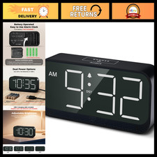 Battery Operated Travel Alarm Clock with Large Display for Bedroom  Office