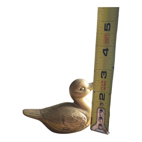 Small Brass Duck Solis Paperweight Figurine Cabin Hunting Decor - Picture 7 of 8
