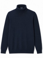 Olymp Casual Merino Rollkragen Pullover Farbe: Navy Blau Größe XL NEU !