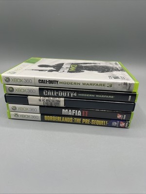 Xbox 360 Bundle - 5 Game Lot - COD MW3 4 Fallout 3 GOTY Mafia II Borderlands Pre