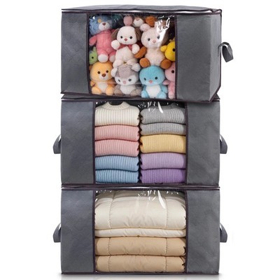 3er Pack 90L Kleidung Aufbewahrungstaschen - Große Kapazität Zuhause & Umzug Organizer