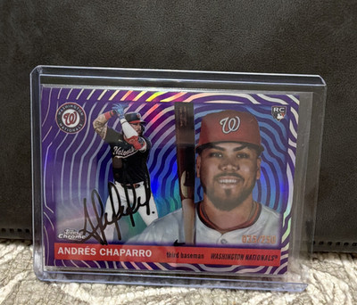 2025 Topps Chrome Platinum Andres Chaparro /250 Vibrations Nationals RC #266