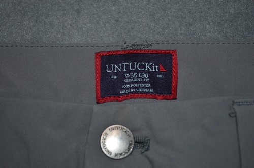 UNTUCKit Chancellor Pant Performance Gray Chino Straight Fit Men’s 35 x 30 Golf - Picture 3 of 10