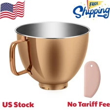 Copper Color 18/8 Stainless Mixing Bowl for Kitchen Aid 4.5-5 Qt Tilt Head Mixer