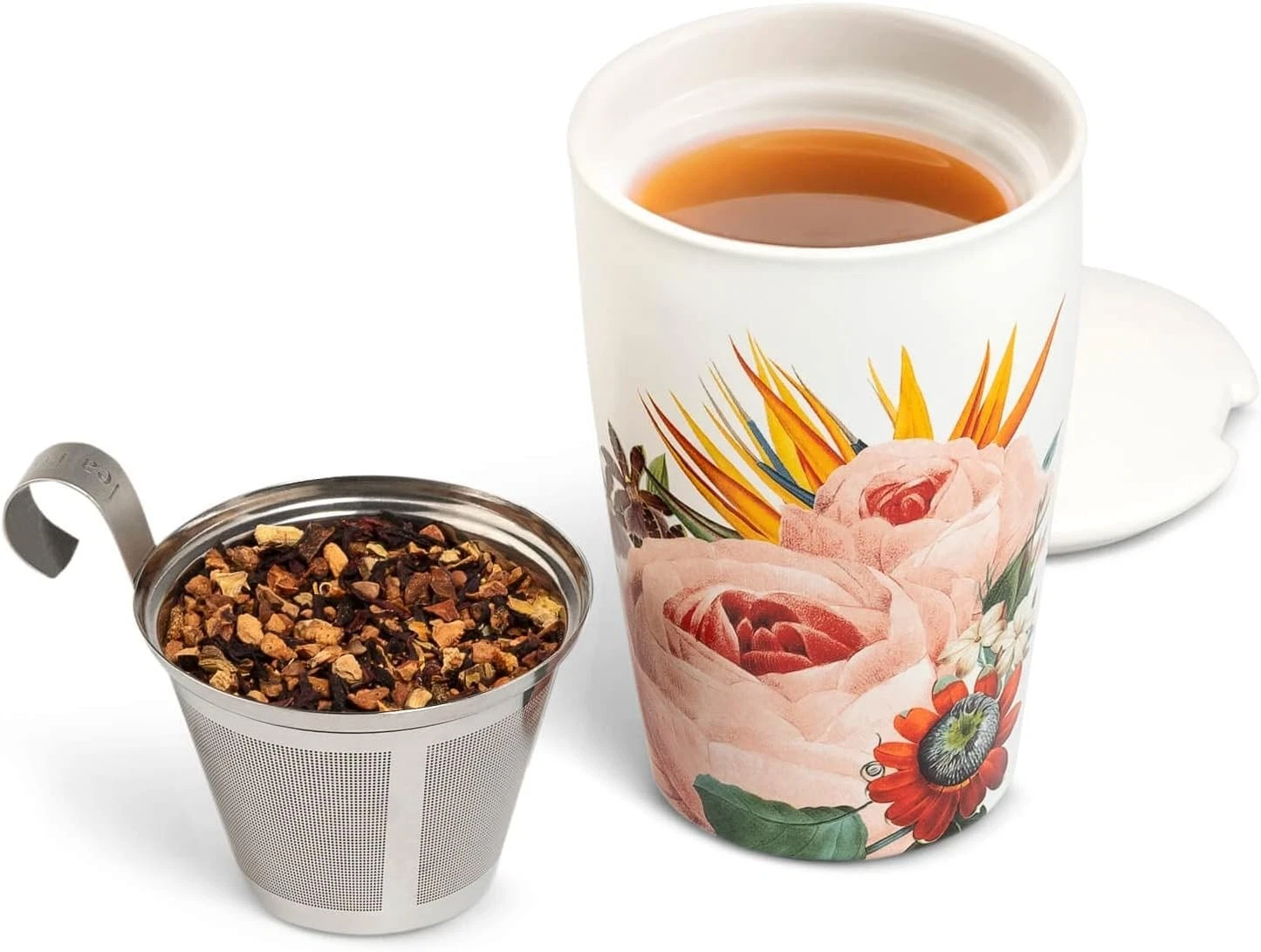 Tea Forte Jubilee Double-Walled Ceramic Kati Cup and Removable Infuser