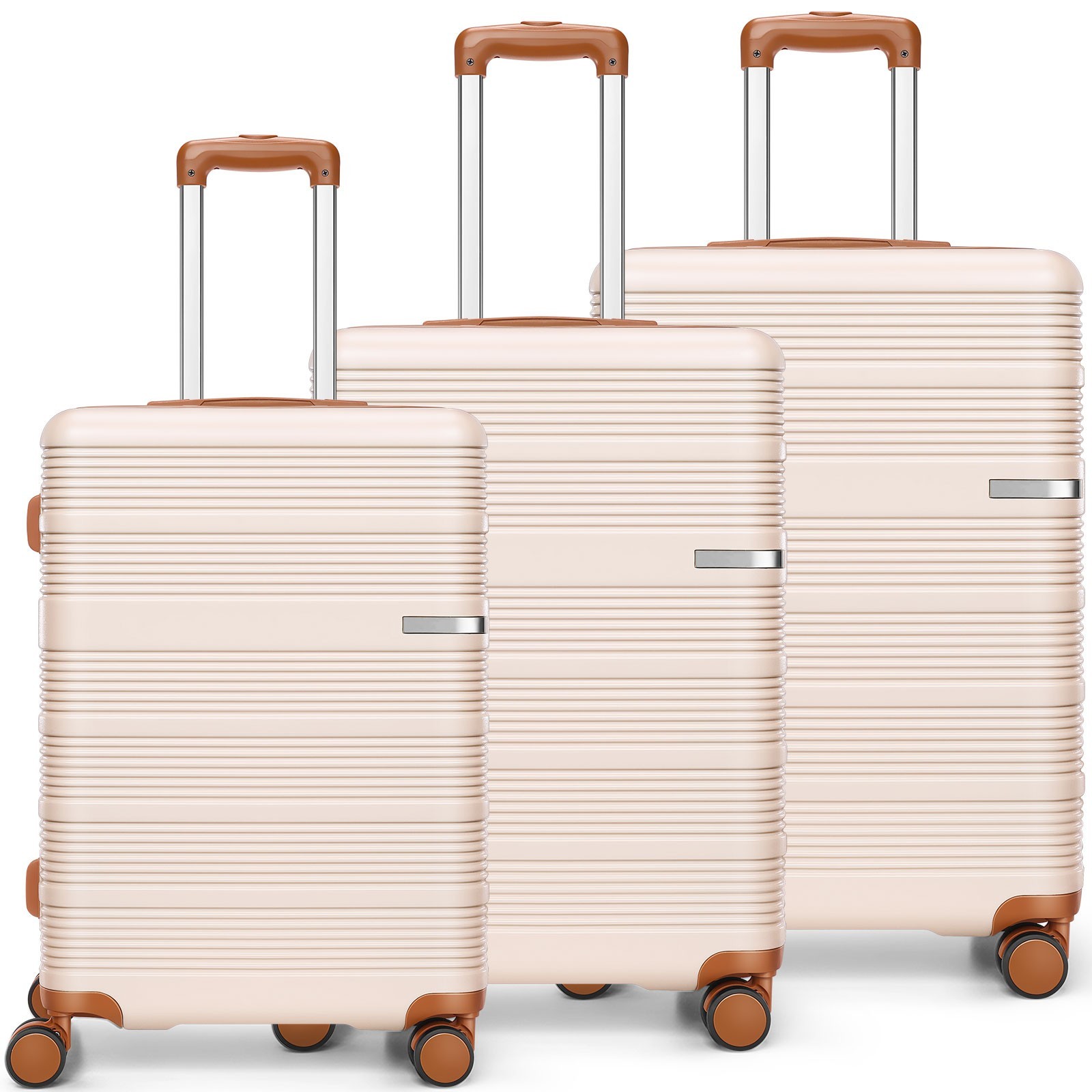 Set Abs+pc Hard Shell Suitcase 20 24 28 Inch With Spinner Wh