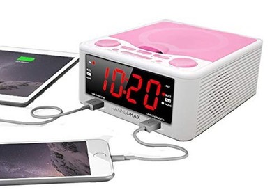 HANNLOMAX HX-300CD Top Loading CD Player, PLL FM Radio, Digital Clock, 1.2'' R...