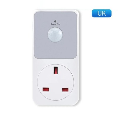 PIR Sensor Steckdose Schutz Sicherheitssteckdose 120° Grad Weitwinkel Automatik