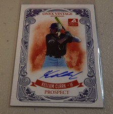 2021 Onyx Vintage Extended Kellum Clark Blue Signatures Auto #EAKC /400