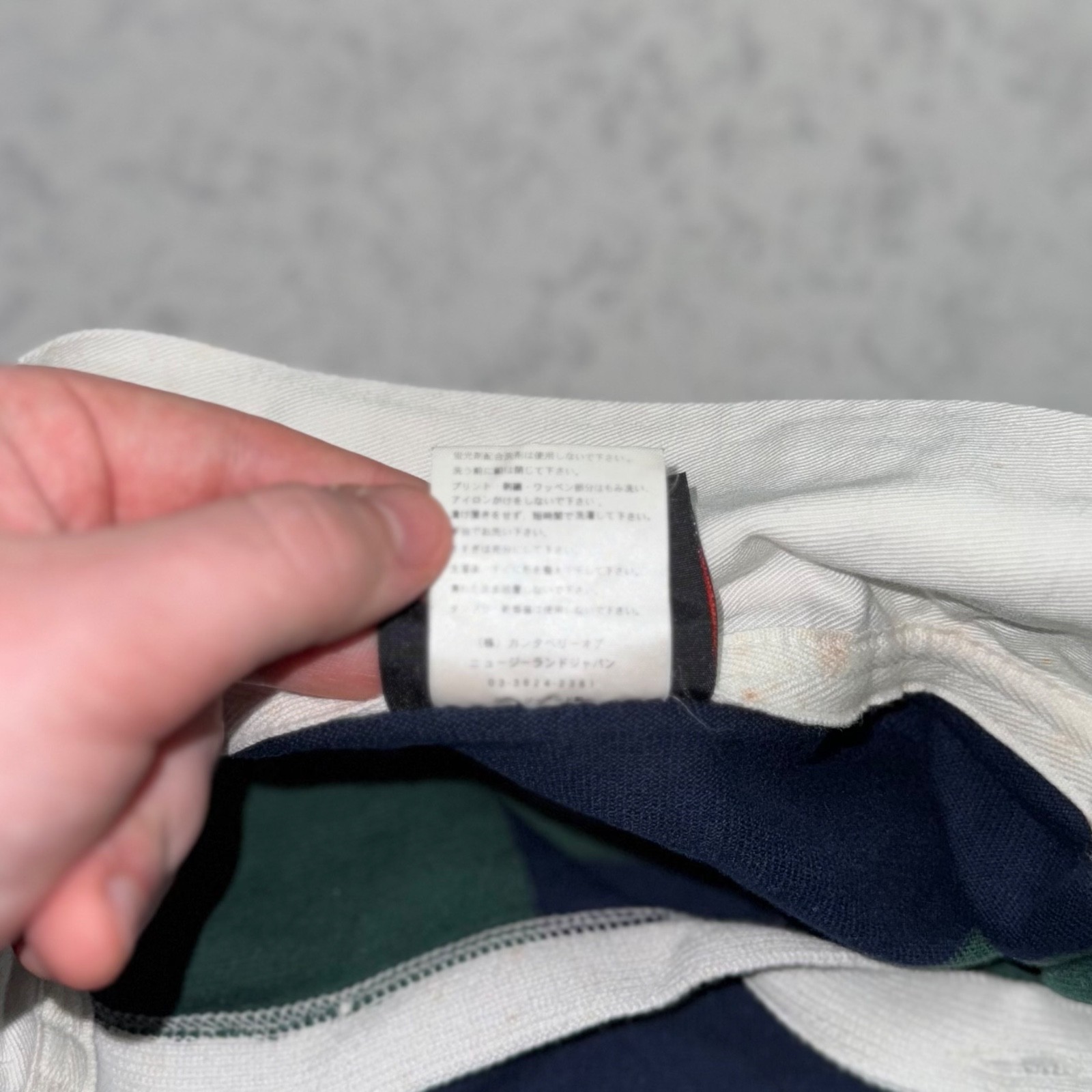 Vintage 90s Canterbury New Zealand Rugby Shirt Blue Green Stripes L