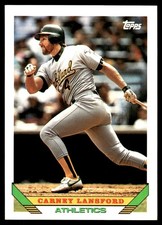 Carney Lansford 1993 Topps #127 Athletics MLB READ FREE SHIPPING AutographDen