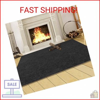 Fireproof Fireplace Hearth Rug Non Slip Protection Mat Flame Resistant Pad for F