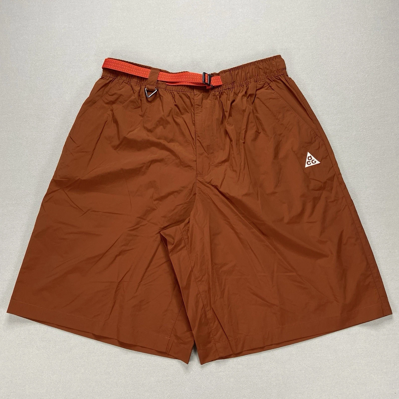 HJ2887-245 Nike ACG Mens "Orb Weaver" UV Repel Oversized Shorts Orange Size Vary