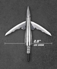 Beast Titanium-Steel Hybrid Broadheads 2" Cut, 2 Blade, 125 gr