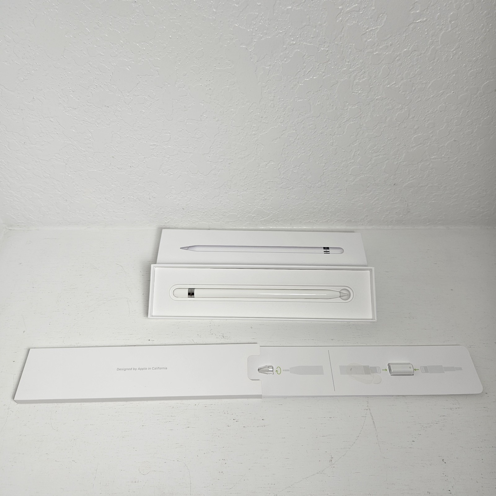 как выглядит Apple Pencil Model A1603 White Tested Working Stylus Drawing Art Work Signing фото