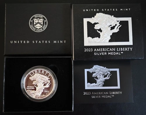 2023-P 1 oz .999 Silver Proof American Liberty Silver Medal with OGP & COA 23DB