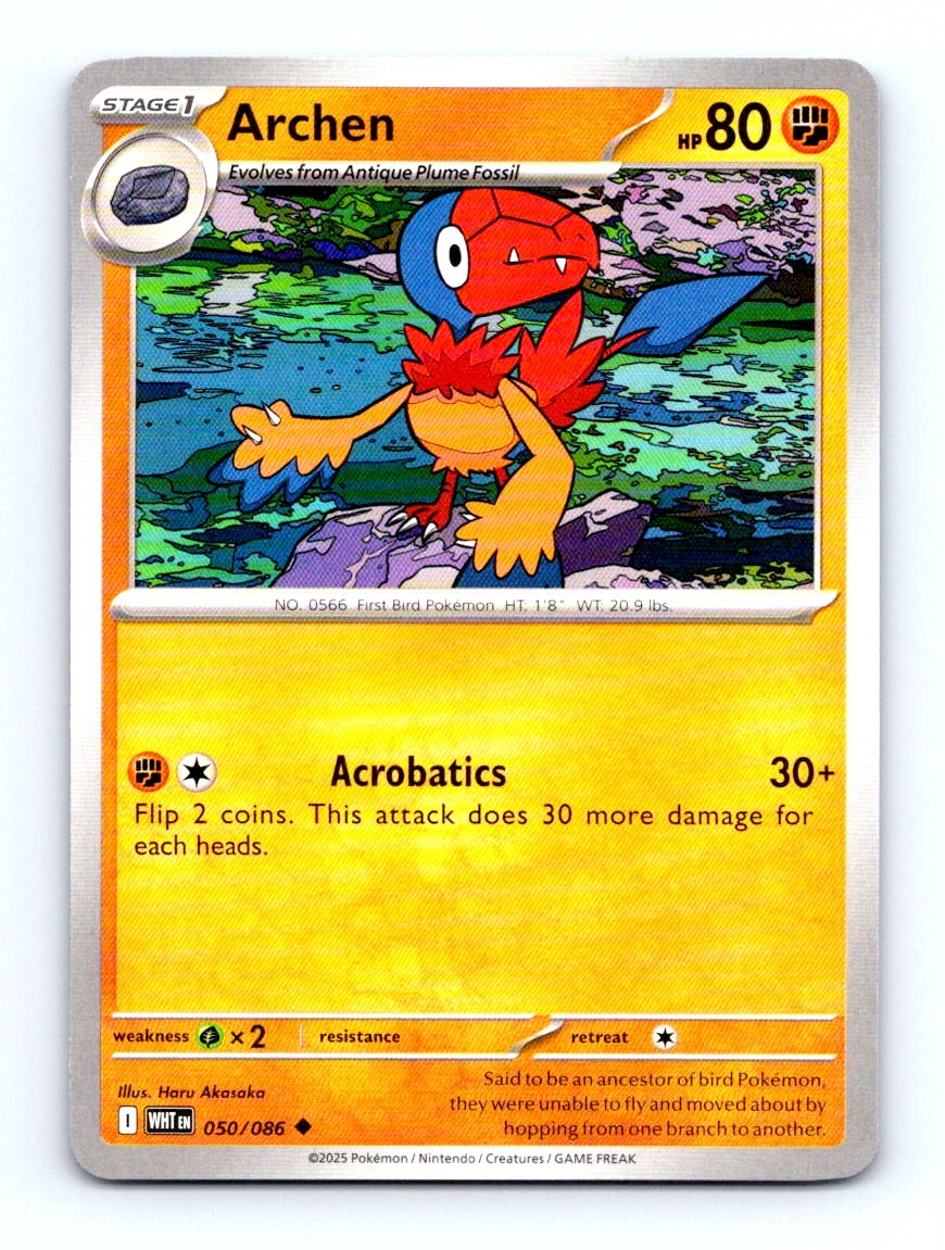 #50 2025 Pokemon White Flare * Archen BASE