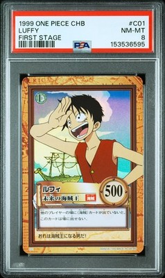 PSA 8 One Piece Carddass Luffy C01 Nami S05 Hyper Battle First