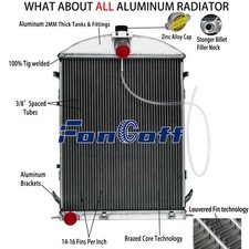 Upgrade 3 Rows Radiator For 1930 1931 Ford Model Aa Double A Heavy Duty 3.3l L4