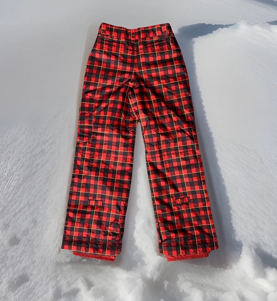 Burton Shaun White Collection XL DryRide Plaid Snow Board Pants Ski Red BLK EUC - Image 4 of 4