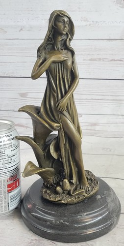 Hot Cast Girl Nymph Fairy Fantasy Collectible Bronze Marble Statue Art Deco Sale - Picture 2 of 10
