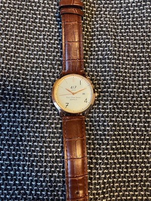 EDIFICE 417 Classic Watch Brown Leather Belt Rare From Japan