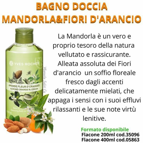 Yves Rocher Bagno Doccia Mandorla E Fiori D'arancio 400ml - Foto 2 di 2