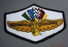 Vintage  Indianapolis Motor Speedway Embroidered Iron-On Patch-Shield  4.5"X3" B