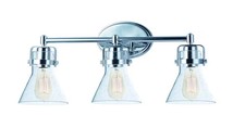 Maxim Seafarer 3-Light Bathroom Vanity Light in Polished Chrome