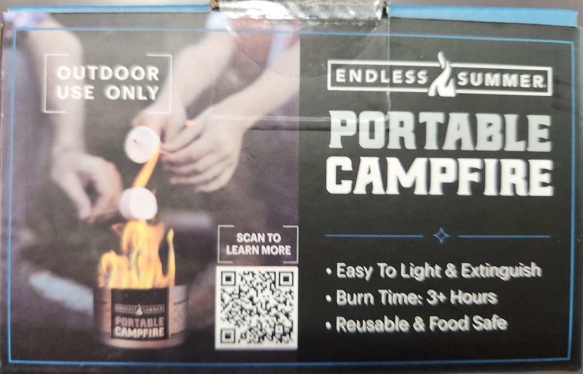 Portable Campfire in a Can, Endless Summer Mini Tabletop Fire Pit