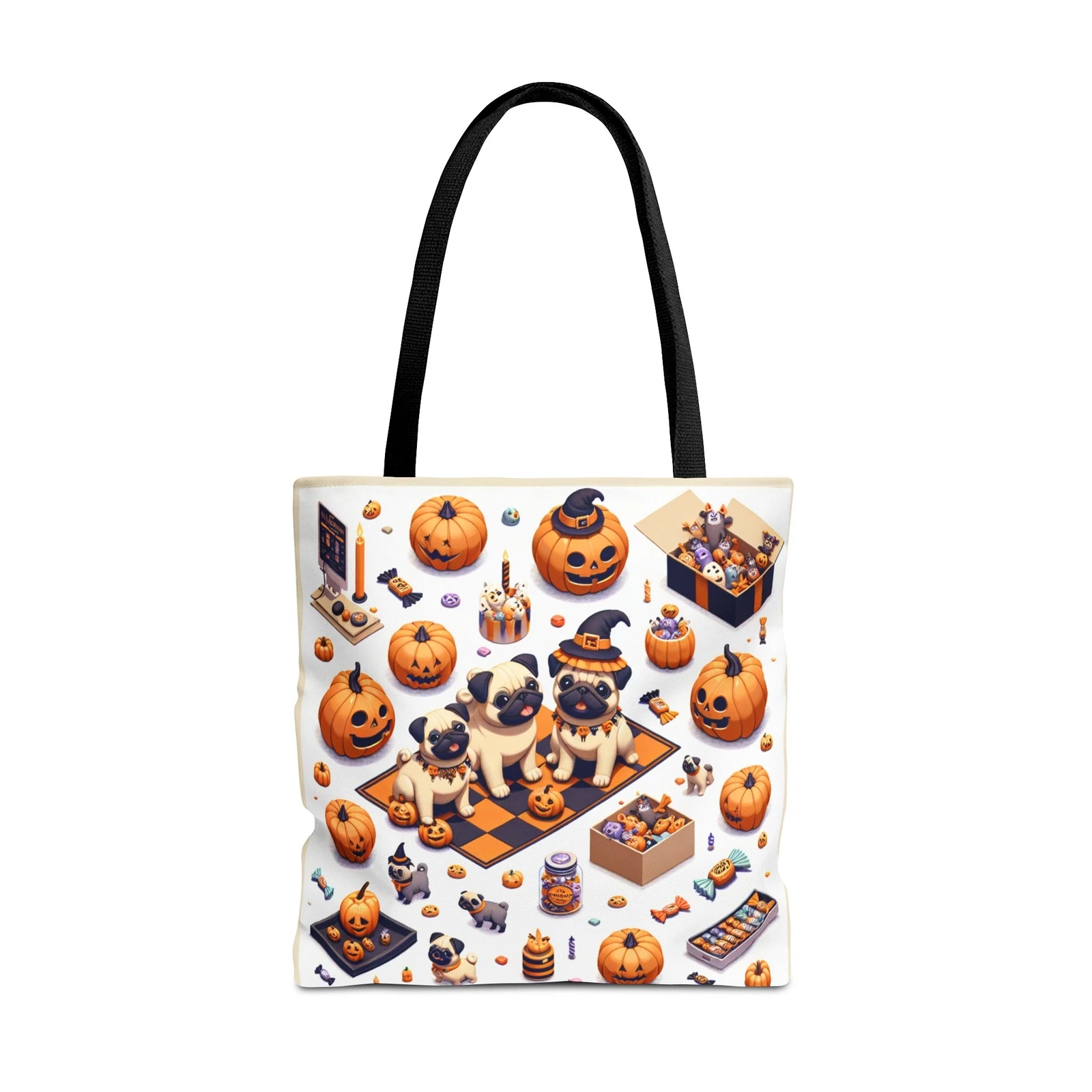 Halloween and Pugs Tote Bag