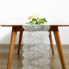 White Lace Table Runner Wedding Table Party Baby & Bridal Shower Decoration