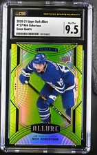 2020-21 Nick Robertson Upper Deck Allure Green Quartz Rookie #99/99 #127 CSG 9.5