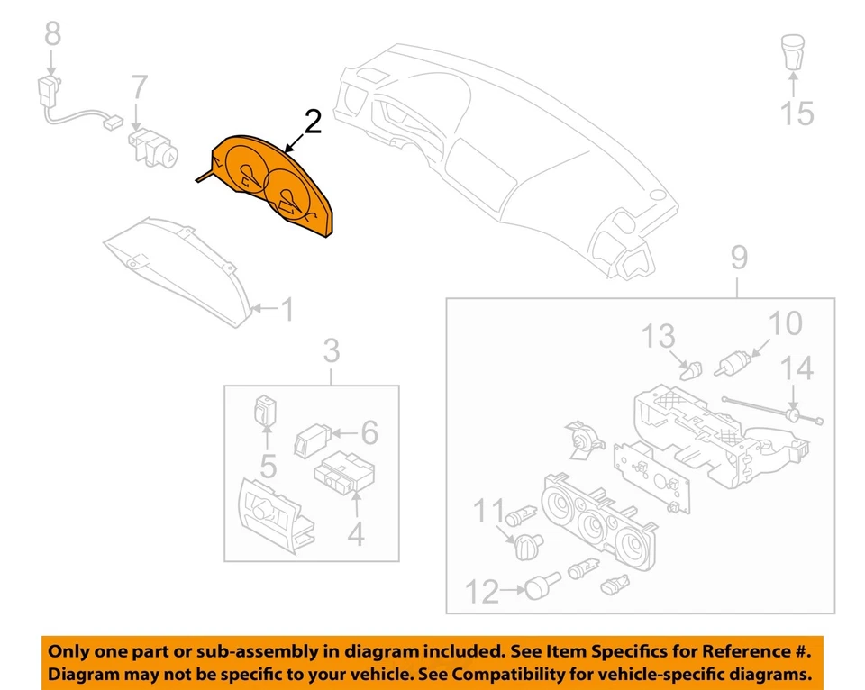 Medidor de velocímetro usado serve: 2009 Subaru Legacy cluster mercado dos EUA Outback 2.5L B - Imagem 3 de 4