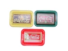 Coke-Cola 3 Small Tin Tip Trays. 1905-1907 Replica Advertisement. Vintage 1989
