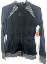 Reebok Activewear Jacket Slim Black Full Zip Women's Size S NWT Free Shipping