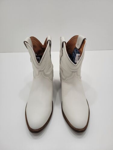 Dingo Womens Saguaro Snip Toe Boots Ankle Low Heel 1-2" - White - Size 9 M - Picture 1 of 6