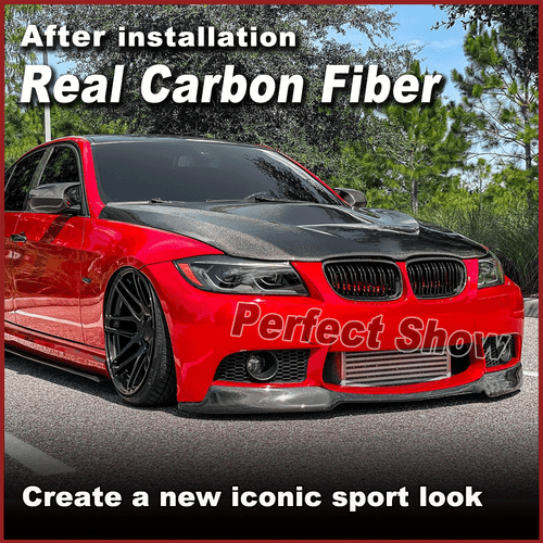 For BMW 3Series E92 E93 M3 2008-13 REAL Carbon Front Bumper Lip Spoiler Splitter - Picture 14 of 15
