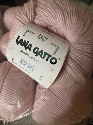 Lana Gatto -  Light Pink -100% Extra Fine Merino Wool Aloe VERA 50g Brand New! 