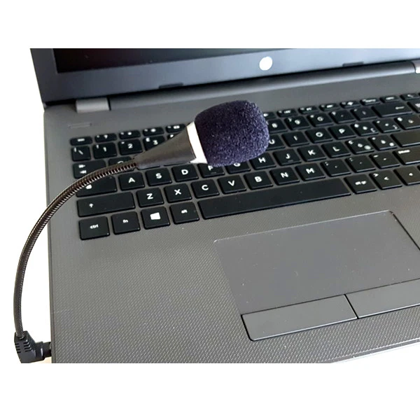 MICROFONO SMARTPHONE JACK 3.5 MM VIDEO CHIAMATE FLESSIBILE PC INTERNET NERO gt - Immagine 3 di 4