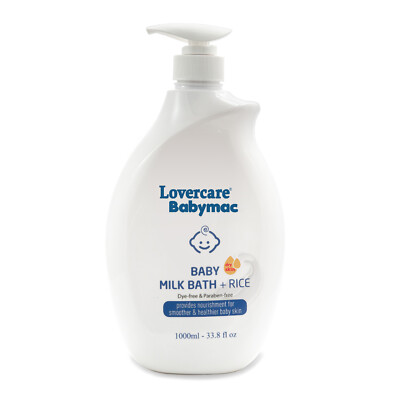 Lovercare Babymac Baby Milk Bath + Rice - 1000ml - 33.8 fl oz