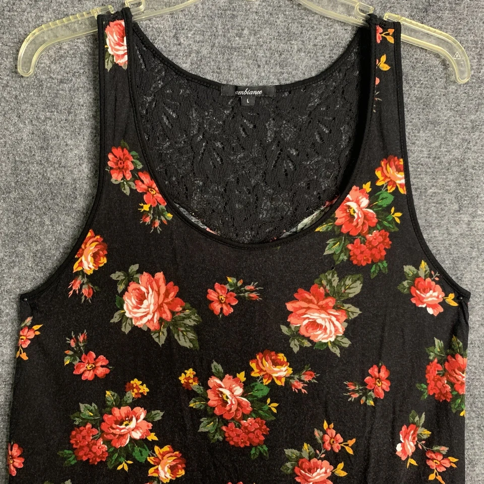 Ambiance Майка Кружево Цветочный Розарий Размер L Замочная скважина сзади Завязка сзади Сзади Сзади На талии - Изображение 2 из 4