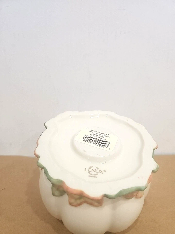 Lenox Ocasiones Tallado Jack O Linterna Calabaza Dorado Halloween Vela Votiva Decoración Foto 3 de 4