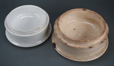 2 victorianische Schmalztiegel, England, ca. 1850