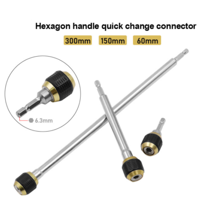 1/4” Inner Hex Shank Big Head Pop-up Quick-release Self-locking Extension  Rod